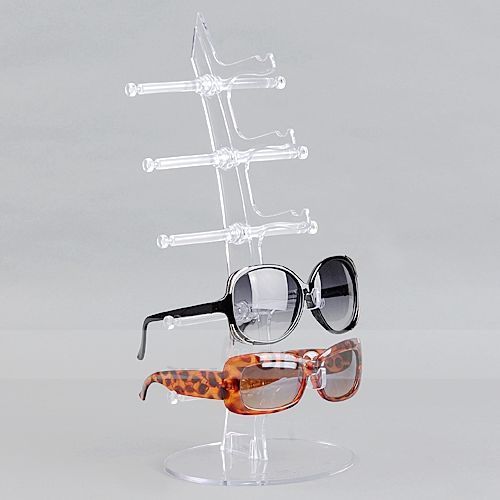 Jewelry Sunglasses Glasses Holder Display Frame Showing Stand Clear New