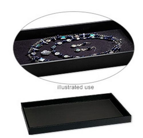 Black display jewellery tray necklace earrings bracelet 37.5x 21 x2.5cm new for sale