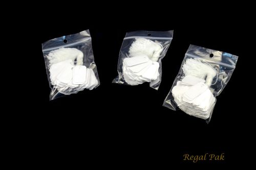 White Plastic Pricing Tag With String 300 Pieces In A Pack) 3/8&#034; X 7/8&#034;