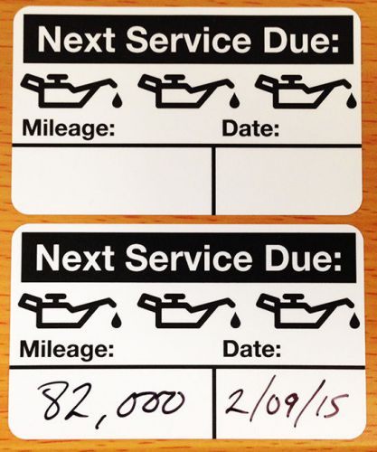 Oil Change Reminder Stickers (1000+ Count) Free Sharpie With Order!