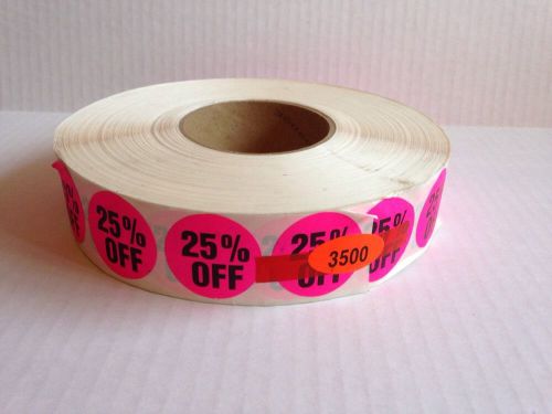 3500 Large Pink Sale Price Stickers/Labels/Tags-25% Off-Store-Flea Market