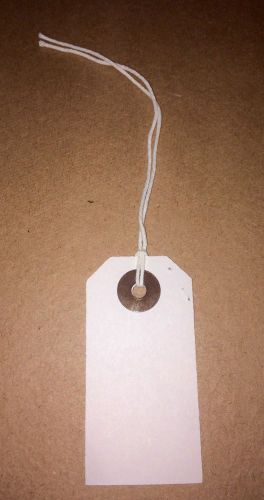 1000 #1 White Hanging Tags STRUNG Clothing Identification