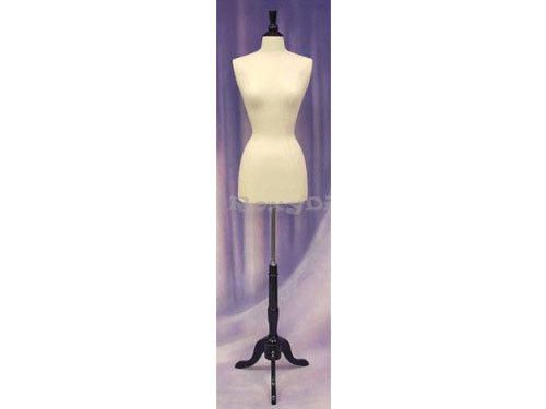Size 2-4 Female Mannequin Manikin Dress Form F2/4W+ BS-02 Black Wood Base Tripod