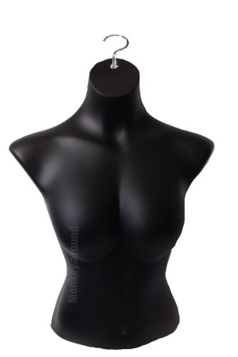 Big Bust Black Mannequin Female Torso Body Form Women Display Hanging Clothing
