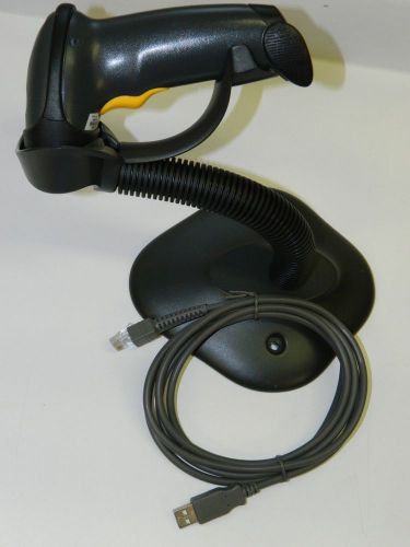 Symbol motorola, barcode scanner, black, ls2208, w/ usb cable, stand for sale