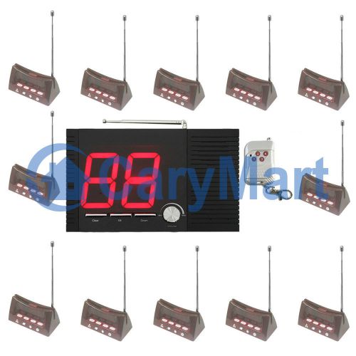 99-channel led display wireless calling system with 12 calling buttons(4buttons) for sale