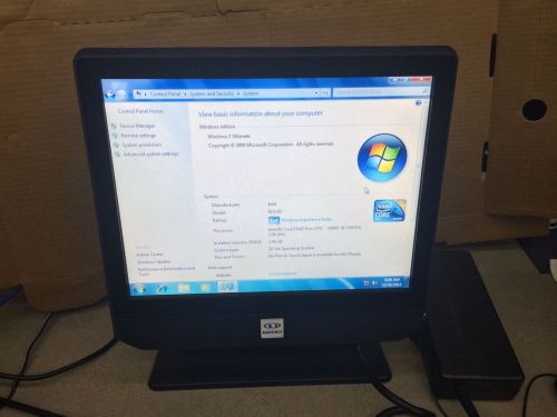 Elo 15 b3 point of sale pos terminal 15&#034; core 2 duo 3 ghz 600 gb msr windows 7 for sale