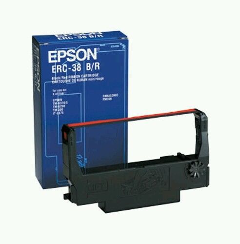 6  Pack Deal of Epson ERC38BR Cash Register Ribbon Black/Red EPS ERC38BR
