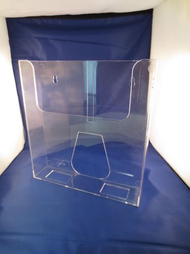 8.75&#034; Clear Acrylic Wall Mount Brochure Holders, Lot of 10 - New,Great Condition