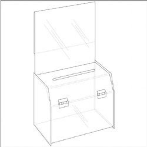 9x7x6 Clear Non-Locking Ballot Box Sign Holder       Lot of 6      DS-SBB-976H-6