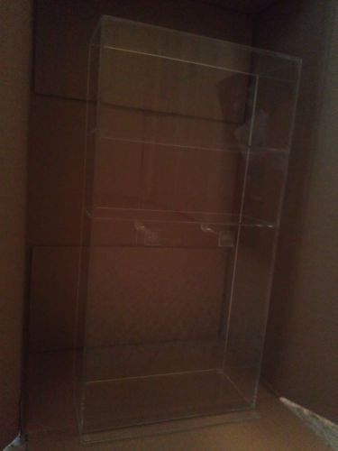 BRAND NEW..Clear Acrylic Open Display W/ Shelves &amp; Hooks..USA SELLER..$0.99