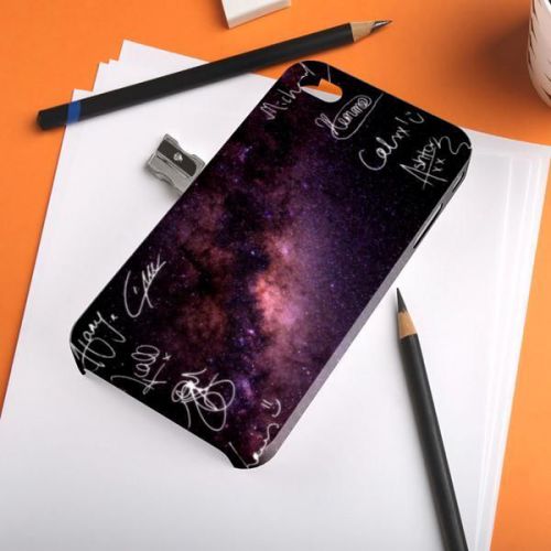 One Direction 1D Album Header Nebula Signed iPhone A108 Samsung Galaxy Case