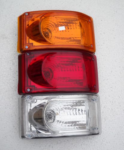 Volvo bus rear tail lamp light assembly (red + amber + clear ) with bulbs for sale