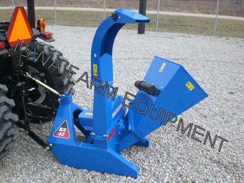 Blue wallenstein bx42s tractor pto 3pt wood chipper,chips4&#034;dx10&#034;:best buy&amp;brand! for sale