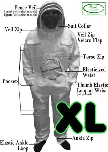 [xl] ozark full bee suit pest control animal handling beekeeping beekeeper suit for sale