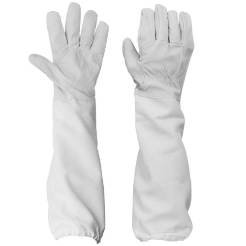 Quality long sleeves gloves bee keeping beekeeping protective sheepskin vented for sale