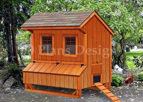 5&#039; x 6&#039; Chicken Coop Plans, Saltbox Style Design #E90506S, Special Price $12.95