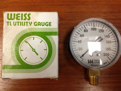New weiss instruments tl utility gauge 200psi for sale