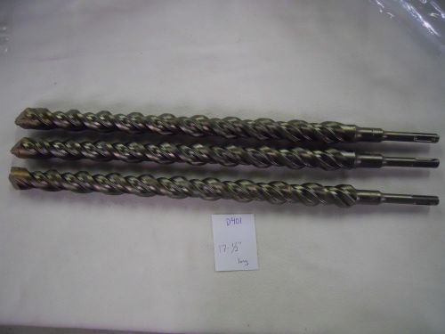 3 new bosch ansi sds plus carbide tipped 1&#034; x 18&#034; drill bit. s4l german {d401} for sale