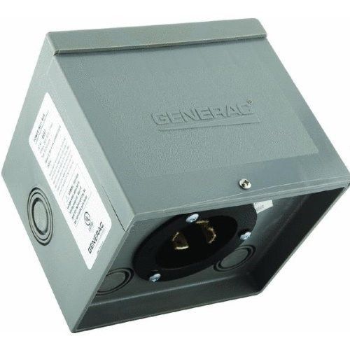 Generac 30-amp 125/250-volt raintight resin generator power inlet box for sale