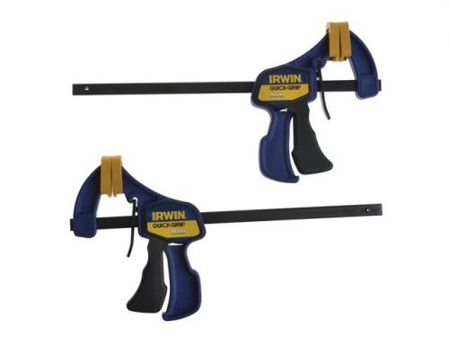 Irwin quick-grip mini bar clamp 150mm 6&#034; twin pack t5462el7 ratcheting woodworki for sale