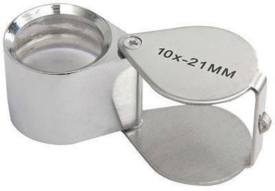 Folding magnifier, 21mm loupe, 10x, chrome 700.063uk mercury for sale