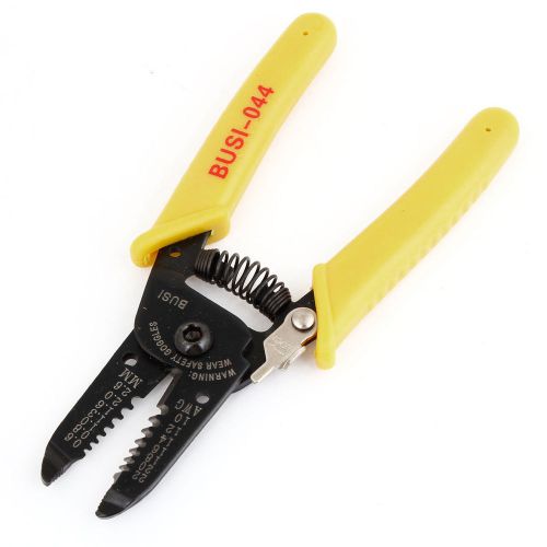 Nonslip yellow handgrip 10 to 22 awg wire stripper cutter pliers tool 6.1&#034; for sale