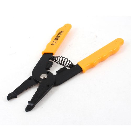 Hardware Tool Plastic Handle 10 to 18 AWG Wire Stripper Cutter Yellow Black