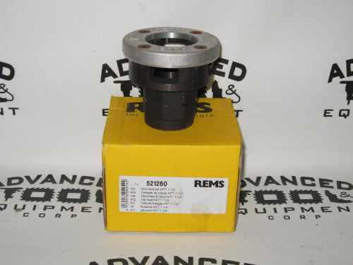 New in box rems 521260 pipe threader die head npt 1 1/4&#034; for threading machine for sale
