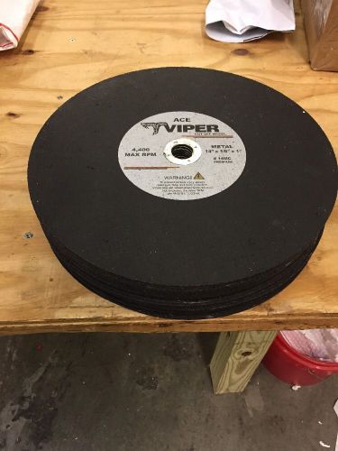 Qty 25! 14&#034; ace viper cut off abrasive wheels new 14x1/8x1 metal #14mc 4,400 rpm for sale
