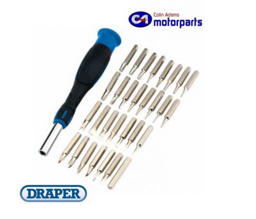 Draper 31 piece soft grip precision screwdriver and bit set 09550 for sale