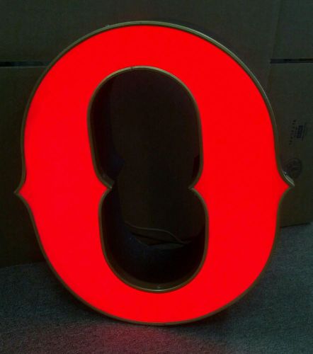 Lighted Letter &#034;O&#034;, wall mounted 17 1/2&#034; tall, nearly 6&#034; deep.  Eye catcher !