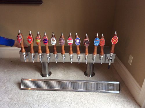 12 valve beer tower with drip tray