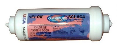 Omnipure scl6g4 in-line water filter 6&#034; l 1/4&#034; qc fittings for sale