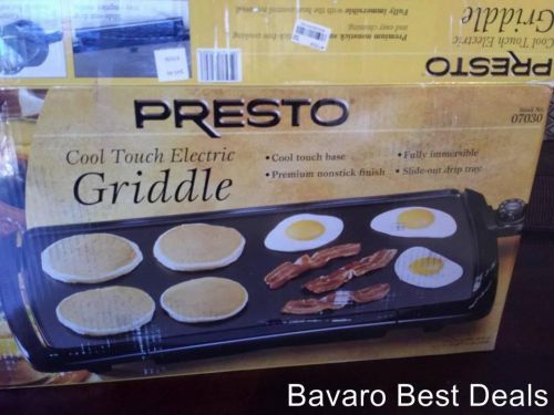 Presto 07030 Jumbo Cool Touch Electric Non Stick Griddle New $50