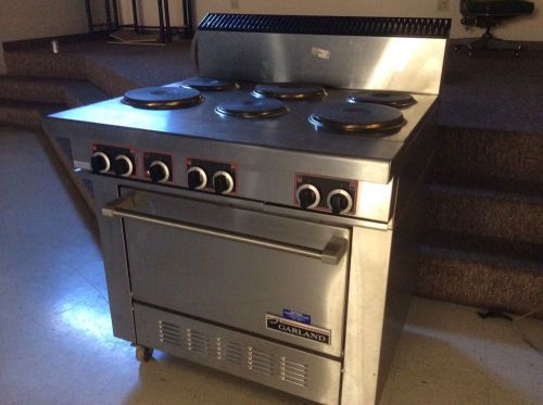 REDUCED!!! GARLAND COMMERCIAL ELECTRIC RANGE 6 SEALED ELEMENTS-STANDARD OVEN-OBO