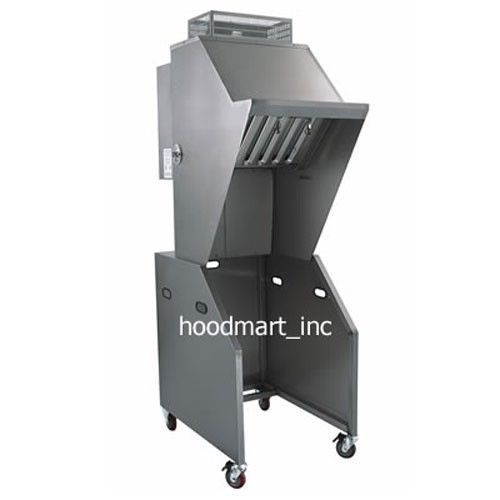 Commercial restaurant ventless vent grease exhaust hood 24 x 30 portable ansul for sale