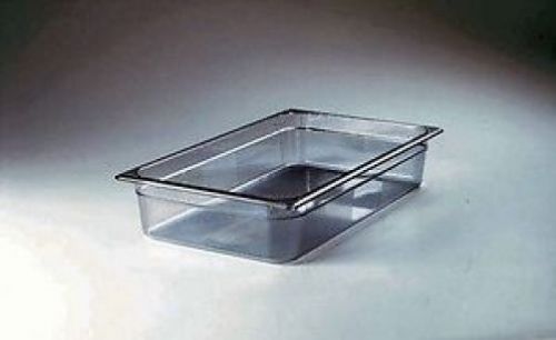Rubbermaid FG132P00CLR Polycarbonate Full Size Cold Food Pan 6&#034; Deep