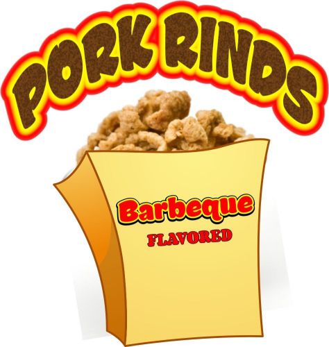 Pork Rinds Barbeque Flavored Concession Decal 14&#034; Vendor Fast Food Truck