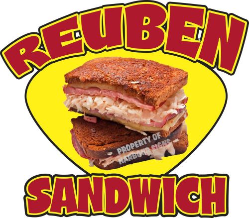 Reuben Sandwich Specialty Decal 14&#034; Concession Restaurant Deli Food Truck Menu