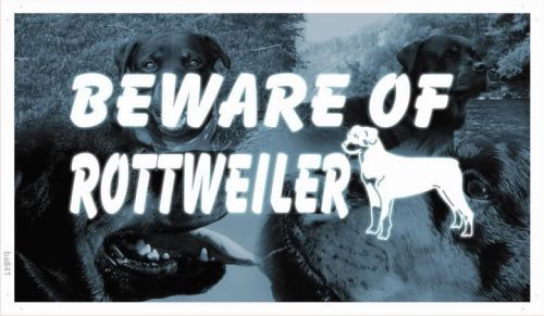ba841 Beware of Rottweiler Dog Pet NR Banner Shop Sign