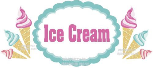 Ice Cream Decal 18&#034; Cones Concession Restaurant Food Truck Vinyl Sticker