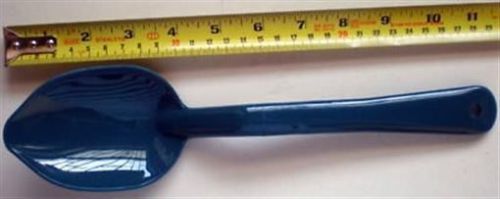 Lot of 2 carlisle solid serving spoon teal polycarbonate 11&#034; new restaurant for sale