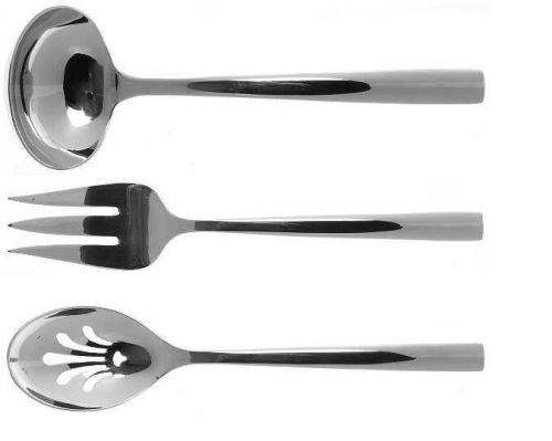 Gorham Carrie Stainless Flatware 3-Piece Serving Set New in Box