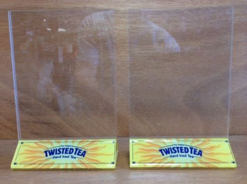 Twisted Tea Table Tent Menu Holder - Set of 2 - New Old Stock - Free Shipping