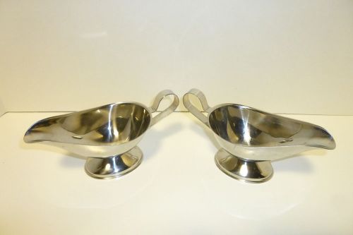 FOOTED DRESSING BOAT STAINLESS STEEL  5 oz