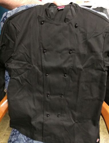 Chef Jacket Dickies CW070302 Restaurant Double Button Black Uniform 54 NWT