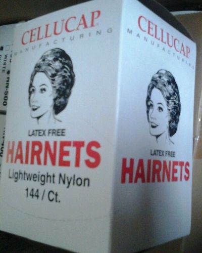 Cellucap manufacturing hn-500 latex free hairnets nylon dark Brown  144/ct.