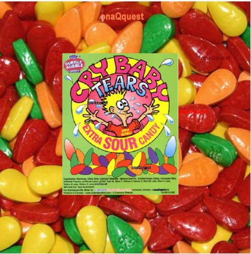 CRY BABY SOUR TEARS 3lb bulk candy Sweet Tart Tangy Fruit Dubble Bubble wonka