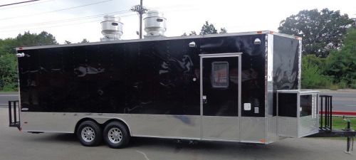 Concession Trailer 8.5&#039; x 24&#039; (Black) Event Food Catering Enclosed Kitchen